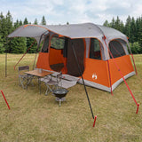 Tenda a tunnel con tetto Grigio e arancione 427 x 305 x 205 cm