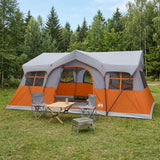 Tenda Familiare con tetto Grigio e arancione 487 x 340 x 216 cm