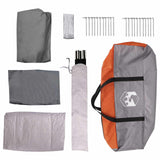Tenda a tunnel con tetto Grigio e arancione 370 x 275 x 210 cm