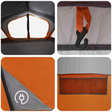 Tenda Capanna con tetto Grigio e arancione 480 x 273 x 205 cm