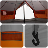 Tenda Tipi con tetto Grigio e arancione 800 x 800 x 430 cm