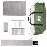 Tenda Tipi con tetto Verde 250 x 250 cm Poliestere e Acciaio