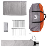 Tenda Tipi Grigio e arancione 250 x 250 cm Poliestere e Acciaio