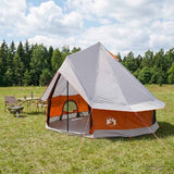 Tenda Tipi Grigio e arancione 250 x 250 cm Poliestere e Acciaio