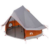 Tenda Tipi Grigio e arancione 250 x 250 cm Poliestere e Acciaio
