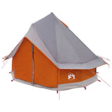 Tenda Tipi Grigio e arancione 250 x 250 cm Poliestere e Acciaio