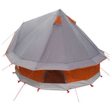 Tenda Tipi Grigio e arancione 250 x 250 cm Poliestere e Acciaio