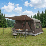 Tenda Familiare Marrone Grigio 320 x 210 x 180 cm Poliestere