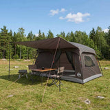 Tenda Familiare con tetto Marrone Grigio 420 x 305 x 200 cm