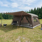 Tenda Familiare con tetto Marrone Grigio 500 x 400 x 230 cm