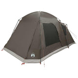 Tenda Capanna Marrone grigio 8 persone Poliestere e Acciaio