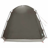 Tenda Capanna Marrone grigio 8 persone Poliestere e Acciaio