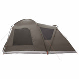 Tenda Capanna Marrone grigio 8 persone Poliestere e Acciaio