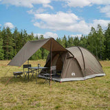 Tenda Capanna Marrone grigio 4 persone Poliestere e Acciaio
