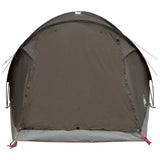 Tenda Capanna Marrone grigio 4 persone Poliestere e Acciaio