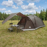 Tenda Capanna Marrone grigio 6 persone Poliestere e Acciaio