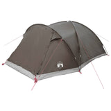 Tenda Capanna Marrone grigio 6 persone Poliestere e Acciaio