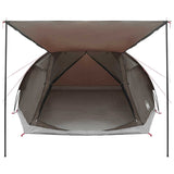 Tenda Capanna Marrone grigio 6 persone Poliestere e Acciaio