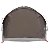 Tenda Capanna Marrone grigio 6 persone Poliestere e Acciaio