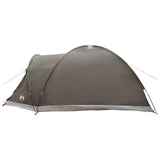 Tenda Capanna Marrone grigio 6 persone Poliestere e Acciaio