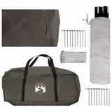 Tenda Familiare con tetto Marrone grigio 600 x 400 x 268 cm