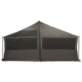 Tenda Familiare con tetto Marrone grigio 600 x 400 x 268 cm