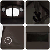 Tenda a tunnel con tetto Marrone Grigio 366 x 244 x 198 cm
