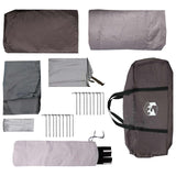 Tenda a tunnel con tetto Marrone Grigio 427 x 305 x 205 cm