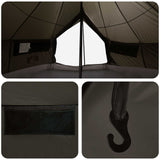 Tenda Tipi con tetto Marrone Grigio 700 x 700 x 395 cm