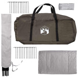 Tenda Tipi Marrone Grigio 250 x 250 cm Poliestere e Acciaio