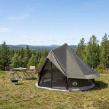 Tenda Tipi Marrone Grigio 250 x 250 cm Poliestere e Acciaio