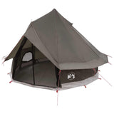 Tenda Tipi Marrone Grigio 250 x 250 cm Poliestere e Acciaio
