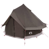 Tenda Tipi Marrone Grigio 250 x 250 cm Poliestere e Acciaio