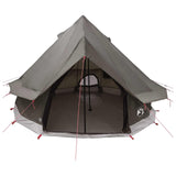 Tenda Tipi Marrone Grigio 250 x 250 cm Poliestere e Acciaio