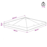 Copertura per Gazebo Tortora 300 x 300 cm Poliestere e Acciaio