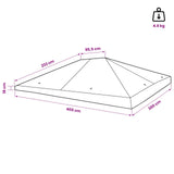 Copertura per Gazebo 300 x 400 cm Blu