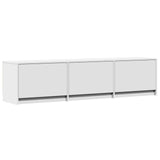 Mobile TV con led Bianco 165 x 34 x 40 cm Legno truciolato