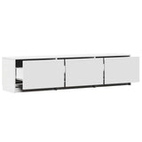 Mobile TV con led Bianco 165 x 34 x 40 cm Legno truciolato