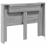 Testata con Mobile e LED Sonoma grigia 140 x 16,5 x 103,5 cm
