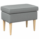 Poggiapiedi Grigio Chiaro 55 x 35 x 41 cm Poliestere