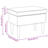 Poggiapiedi Grigio Chiaro 55 x 35 x 41 cm Poliestere