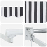 Tenda retrattile Antracite e Bianco 3 x 2 m