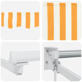 Tenda retrattile Giallo e bianco 4 x 2 m Poliestere e Alluminio