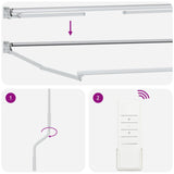 Tettuccio Elettrico Retrattile Grigio chiaro 2,5 x 2 m