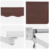 Tenda retrattile Marrone 3 x 2 m Poliestere e Metallo