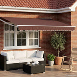 Tenda retrattile Marrone 3 x 2 m Poliestere e Metallo