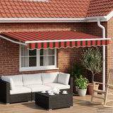 Tenda da Sole Arancione, Nero e Giallo 3,5 x 2 m