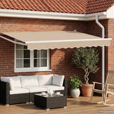 Tenda retrattile Beige 3,5 x 2 m Poliestere e Metallo