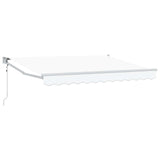 Tenda da Sole Bianco 3,5 x 2 m Poliestere e Metallo