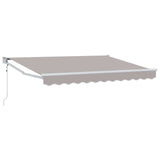 Tenda da Sole Grigio Chiaro 3,5 x 2 m Poliestere e Metallo